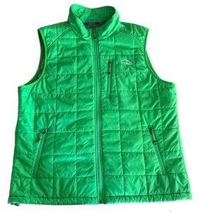 Men’s L.L. Bean PrimaLoft Packaway Vest Quilted Vibrant Green Sz Large NWOT